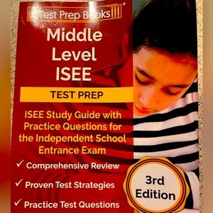 Test prep book for private school entrance exam